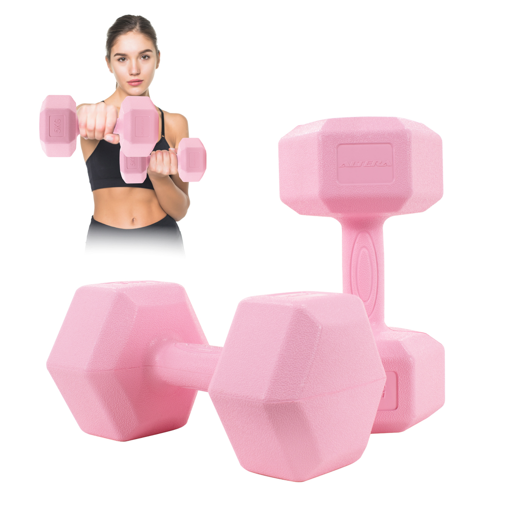 Mancuernas 5 Kg Hexagonales Set Par Altera Ejercicio Gym