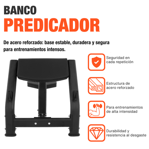 Banco Scott Predicador Altera Ejercicio Curl Ajustable