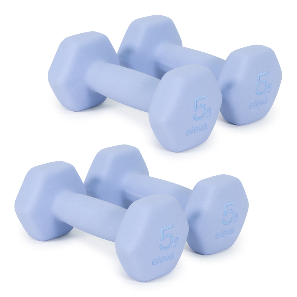 Set De Mancuernas 5 Lbs Neopreno Fitness Premium 4 Pzs Eleva