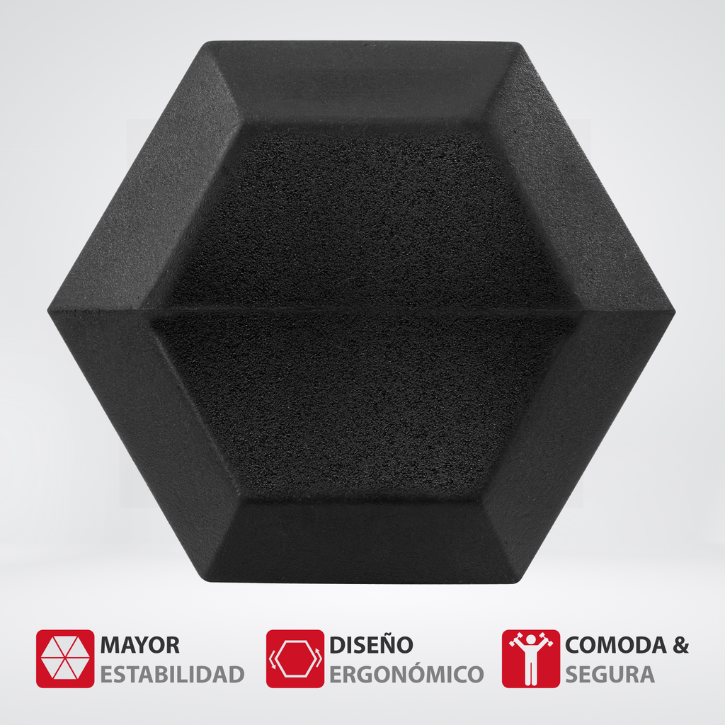 Kit 4 Mancuernas Hexagonales Acero Forro De Neopreno 5 Lbs
