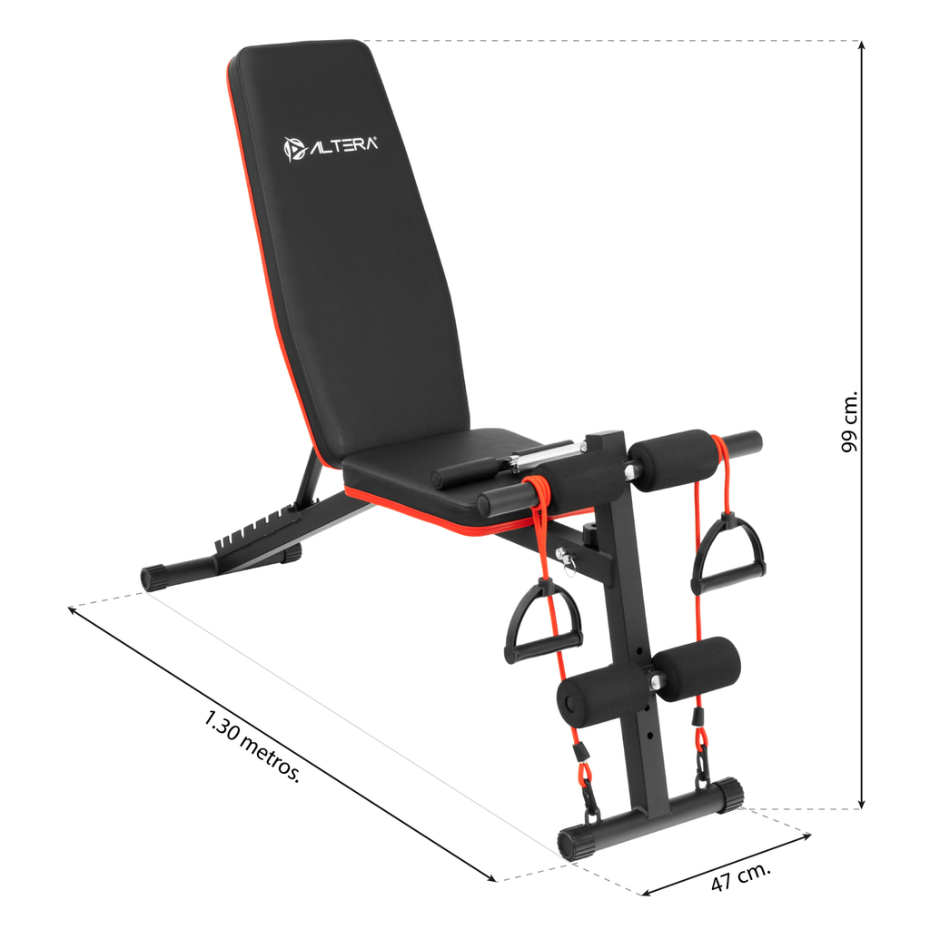 Banco Multiposiciones de Ejercicio con Ligas de Resistencia