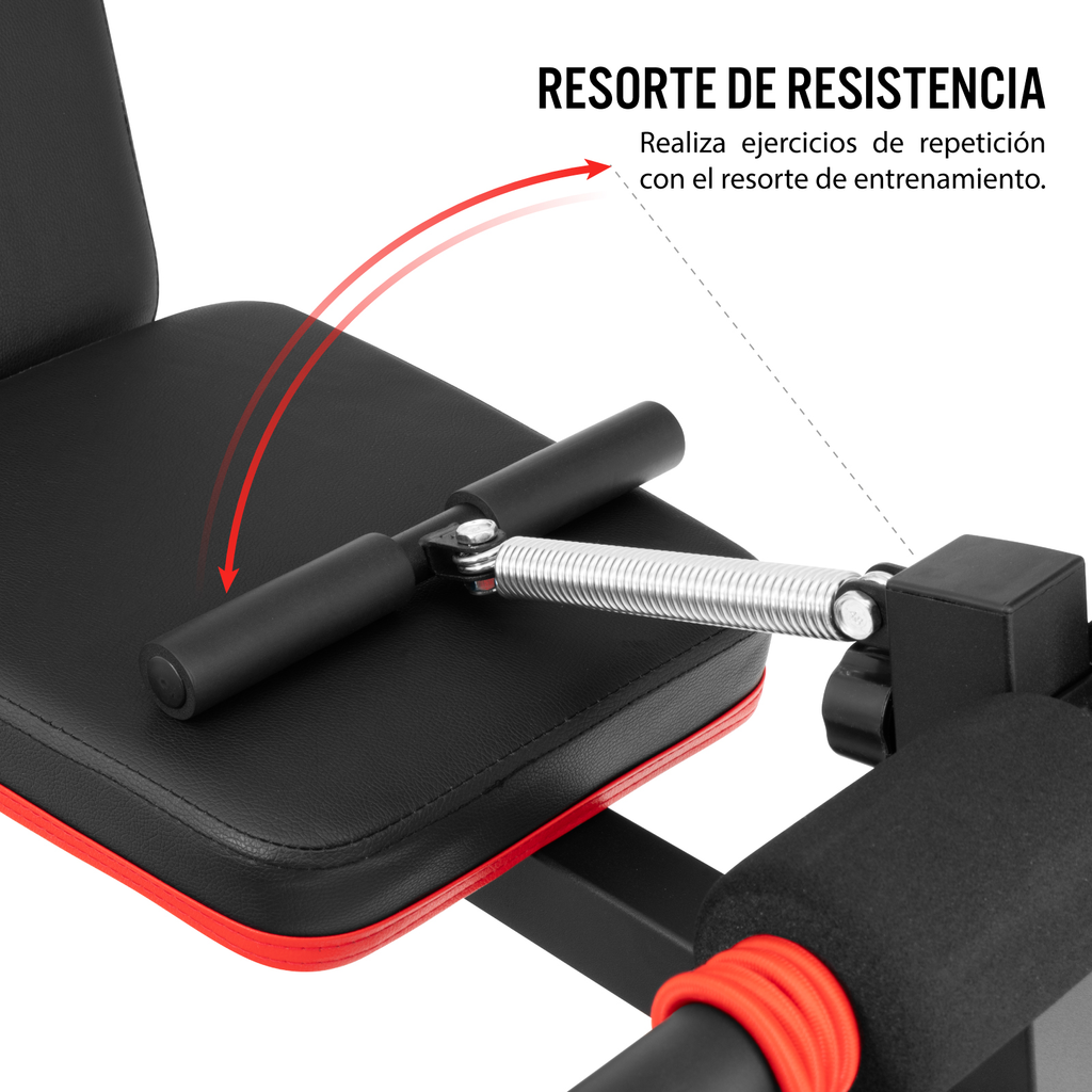 Banco Multiposiciones de Ejercicio con Ligas de Resistencia