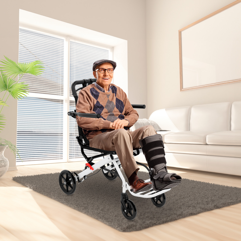 Silla De Ruedas Plegable Traslado Ligera Resistente Segura