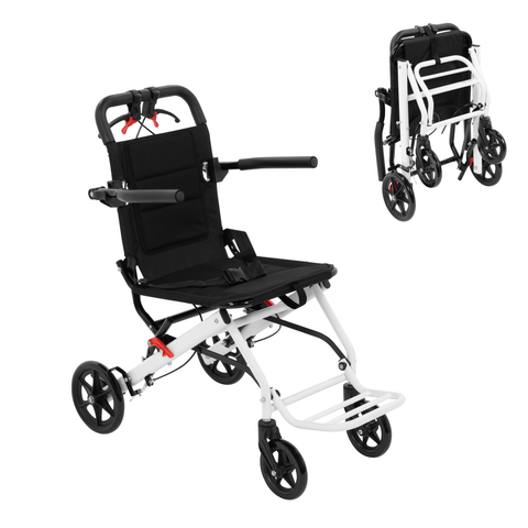 Silla De Ruedas Plegable Traslado Ligera Resistente Segura