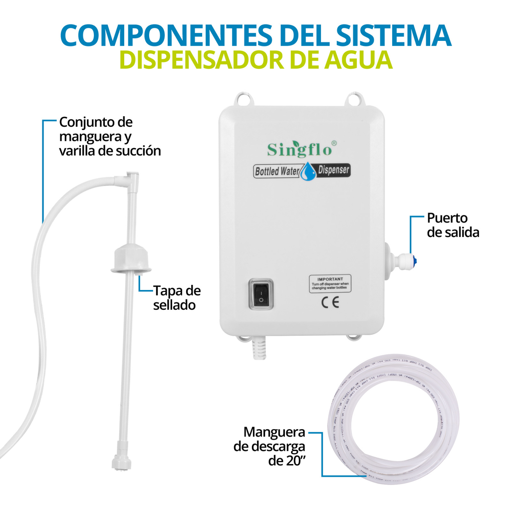 Singflo Bw1000 A Bomba Dispensadora De Agua Para Uso En Garrafon