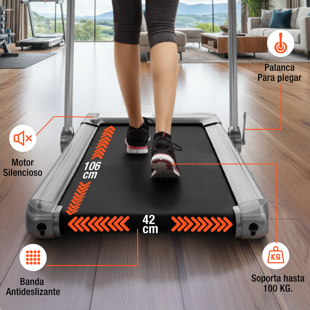 Caminadora Electrica Altera Modo 2 En 1 Control Fitness Gym