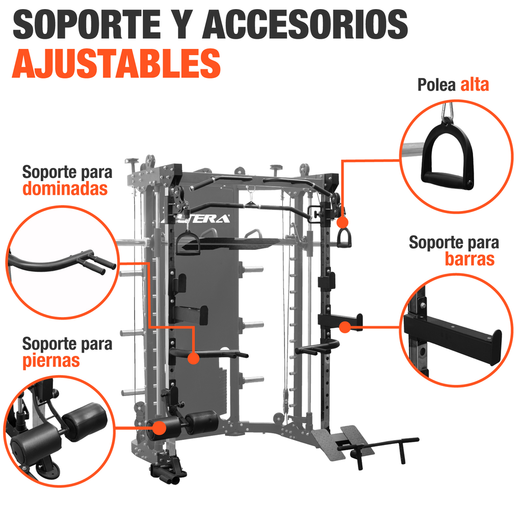 Jaula Smith Maquina Gimnasio Multifuncional Crossover Altera
