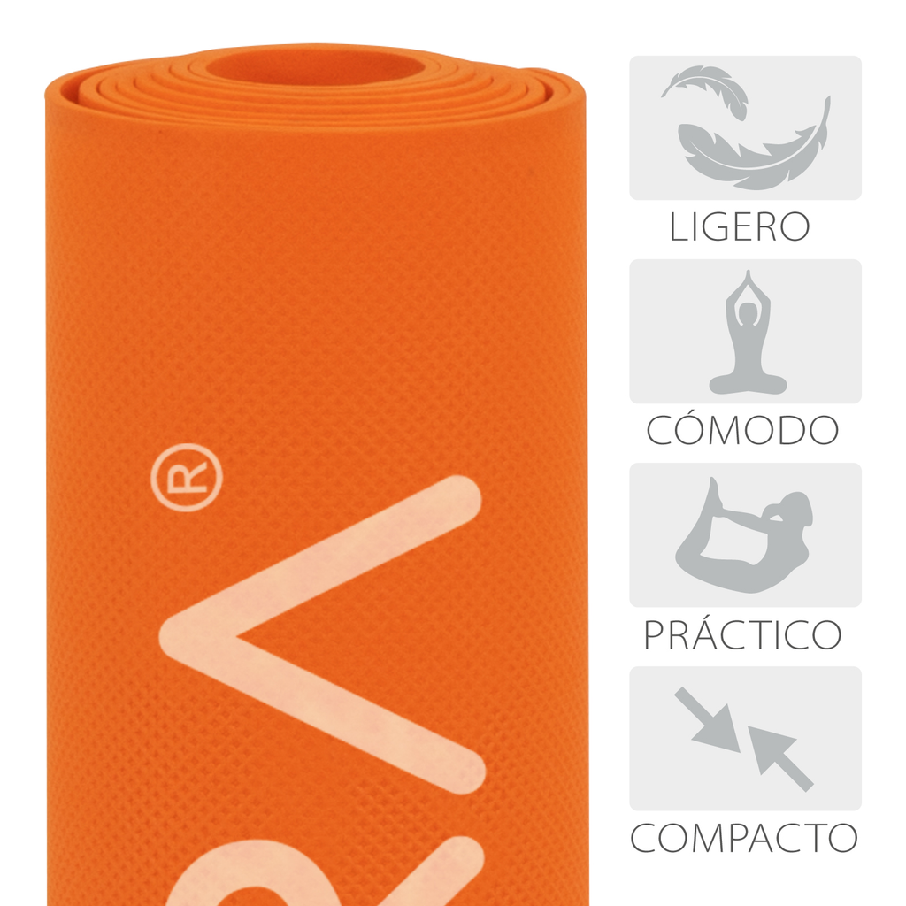 Tapete de Yoga Fitness Pilates Antiderrapante GYM 176 x 61cm