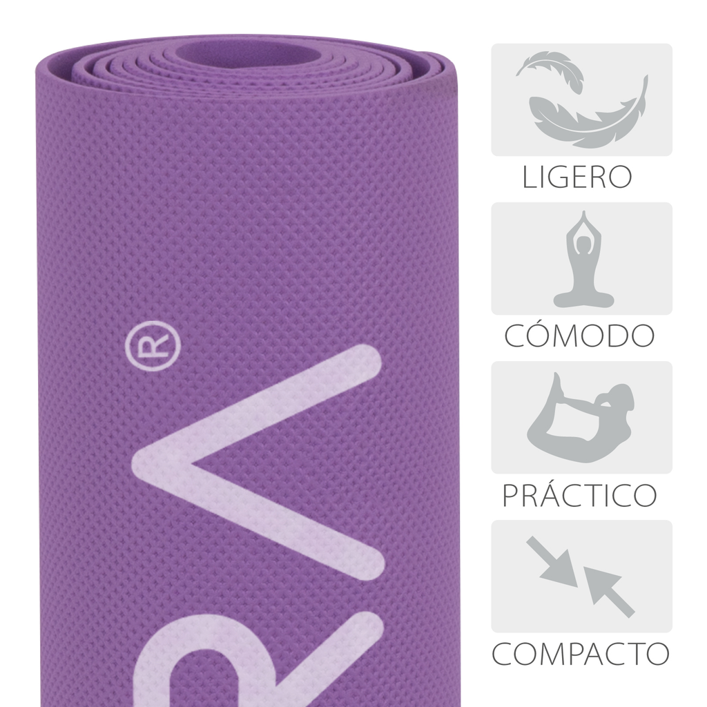 Tapete de Yoga Fitness Pilates Antiderrapante GYM 176 x 61cm