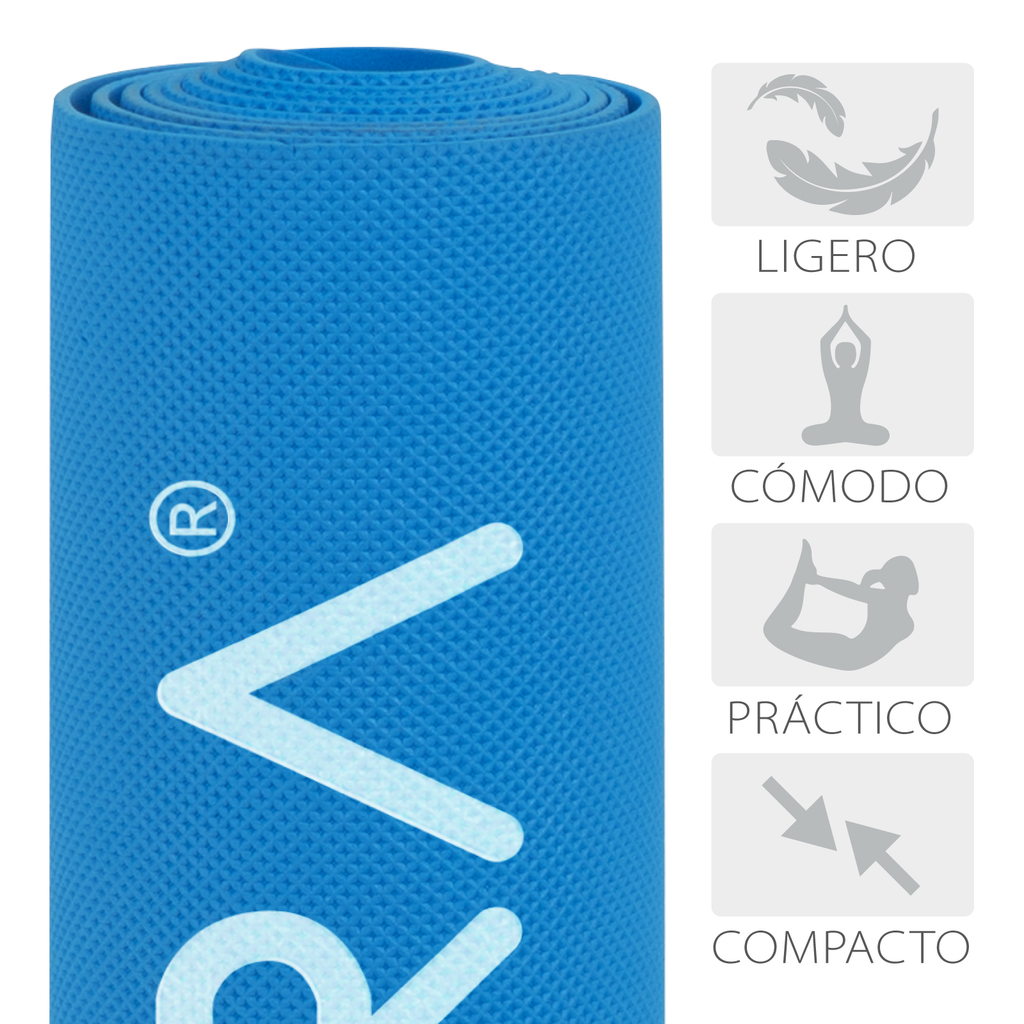 Tapete de Yoga Fitness Pilates Antiderrapante GYM 176 x 61cm