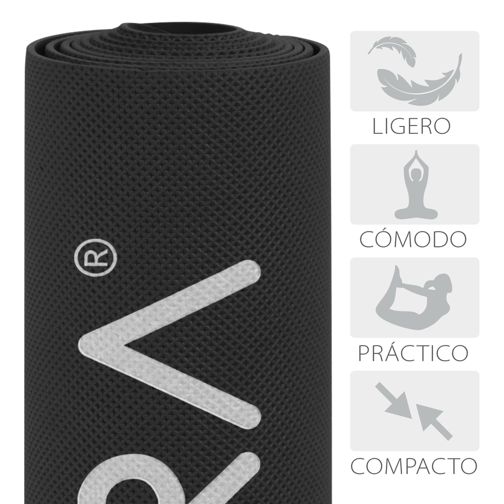 Tapete de Yoga Fitness Pilates Antiderrapante GYM 176 x 61cm