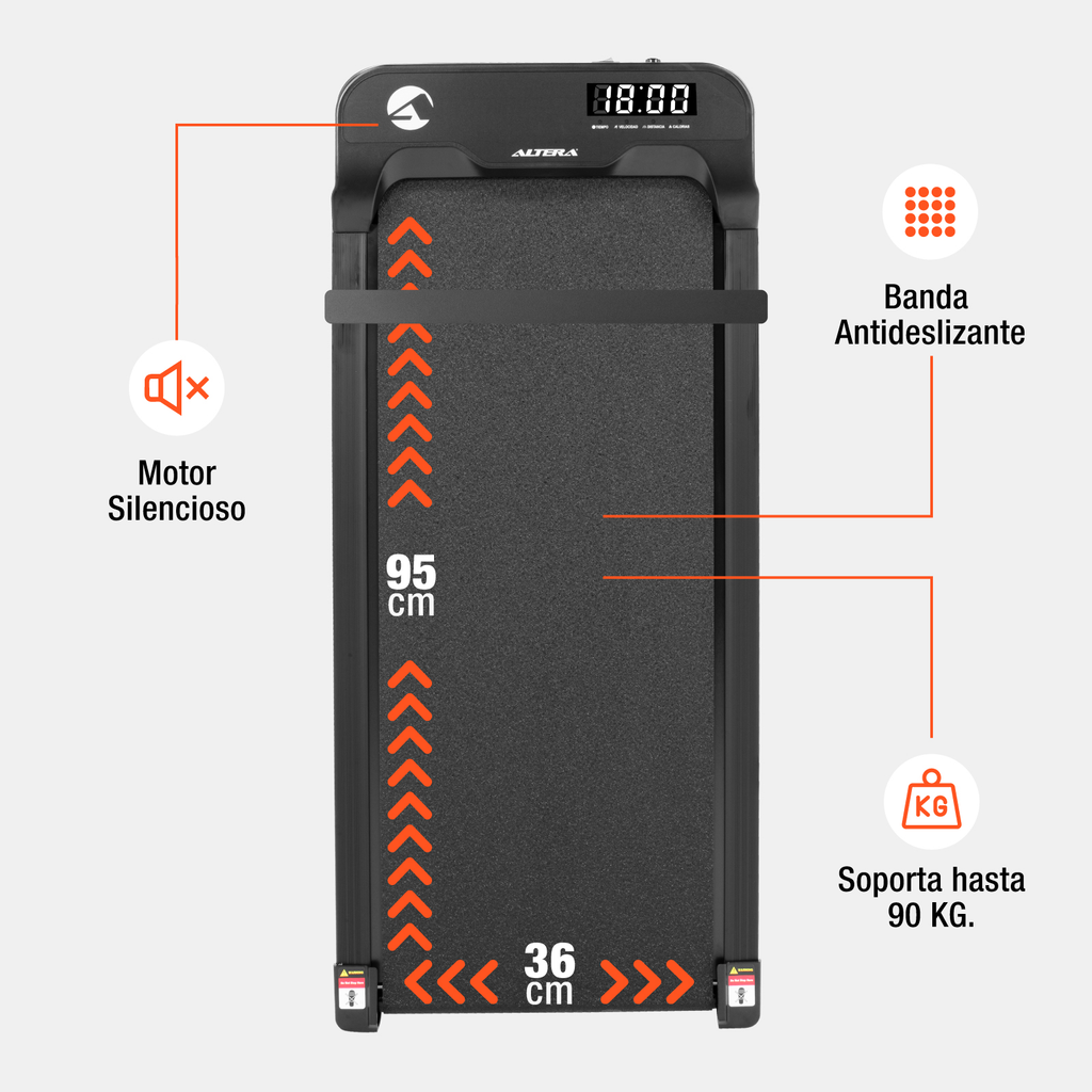 Altera HOMESTEP PLUS Caminadora tipo cinta eléctrica con agarradera