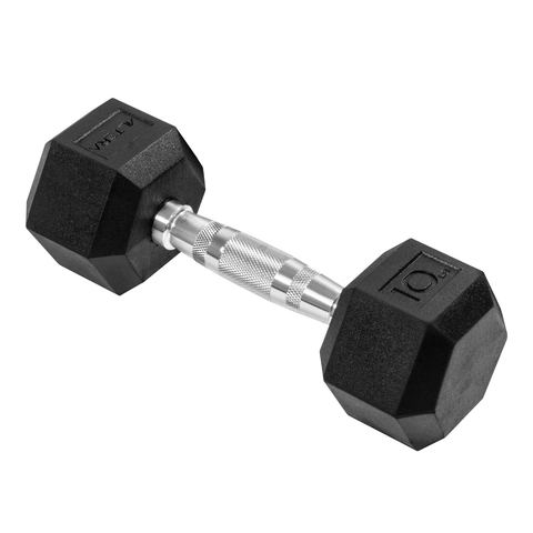 Mancuerna Hexagonal Acero Forro de Neopreno 10LBS