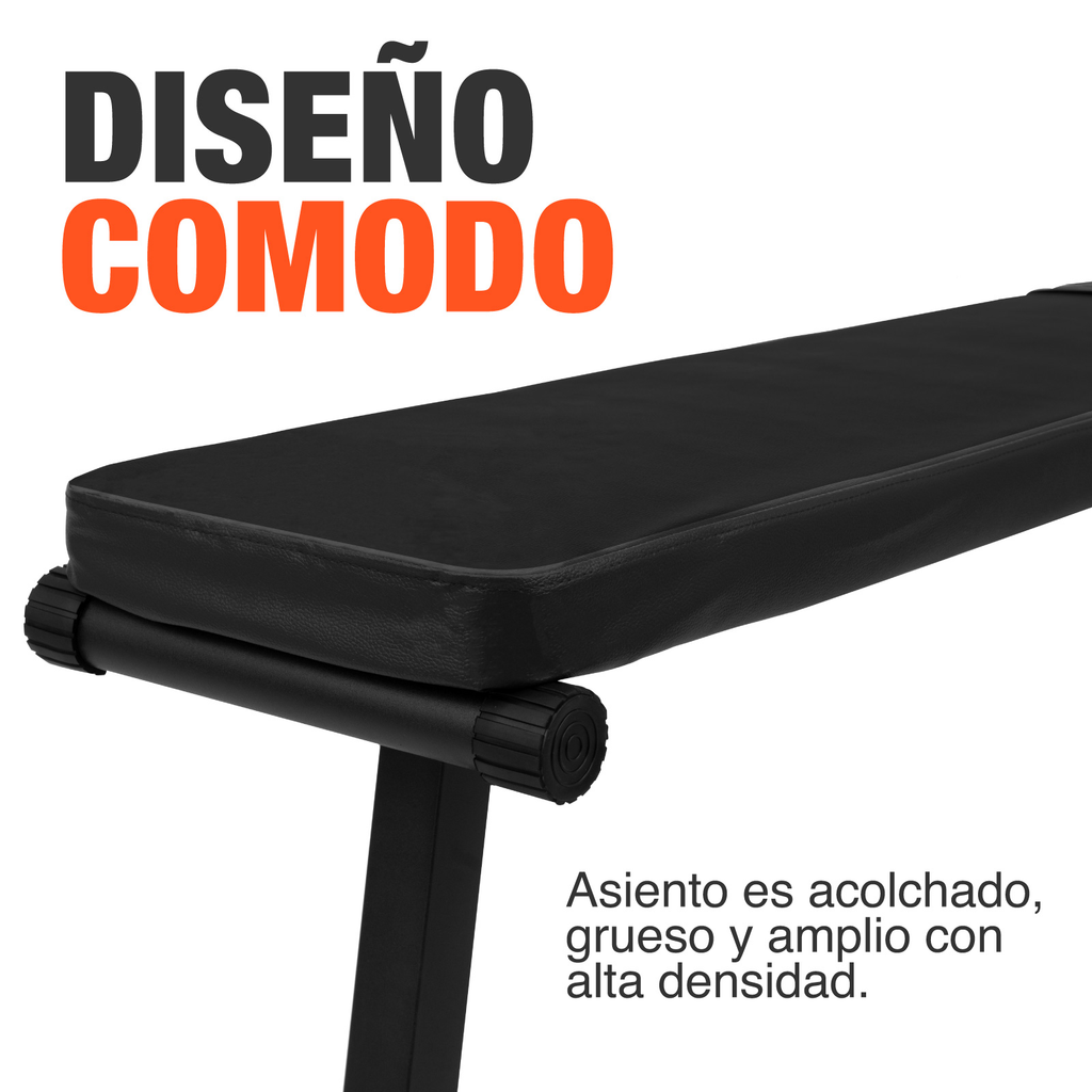 Banca Plana para Ejercicio Entrenamiento GYM Fitness en Casa