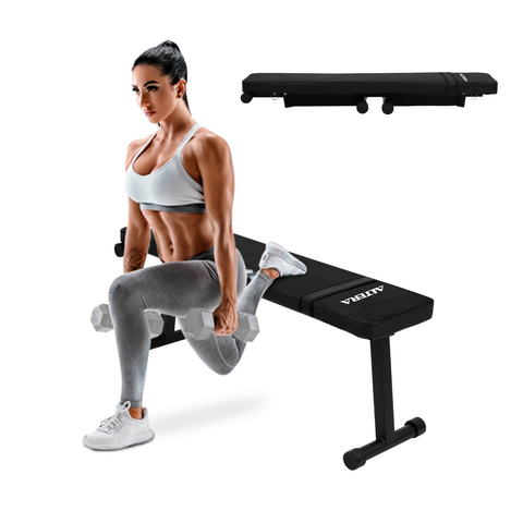 Banca Plana para Ejercicio Entrenamiento GYM Fitness en Casa