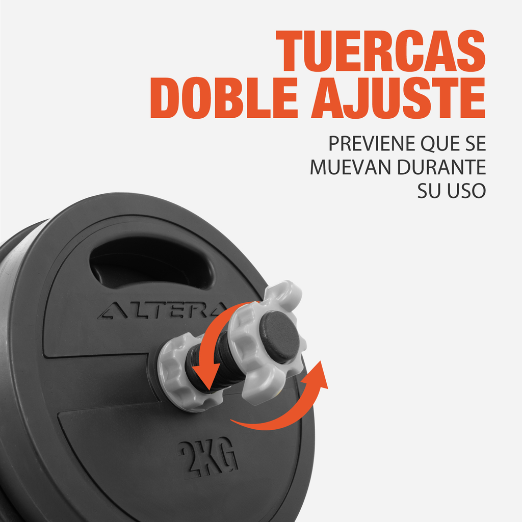 Set De Mancuernas Para Ejercicio 40 Kg Altera Ajustables Gym