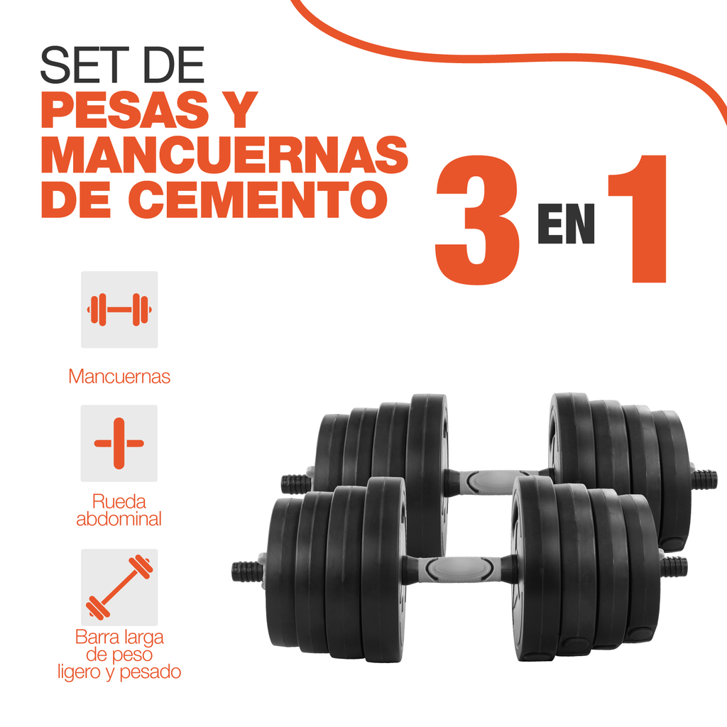 Set De Mancuernas Altera 30 Kg Para Ejercicio Gym Ajustables