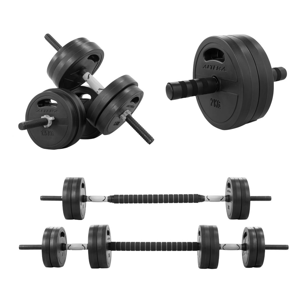 Set De Mancuernas Ajustables 15 Kg Para Ejercicio Gym Altera