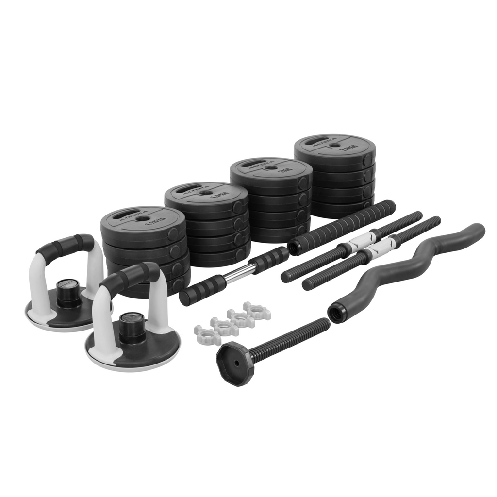 Mancuernas Ajustables 30 Kg Pesas Kit Altera Ejercicio Gym