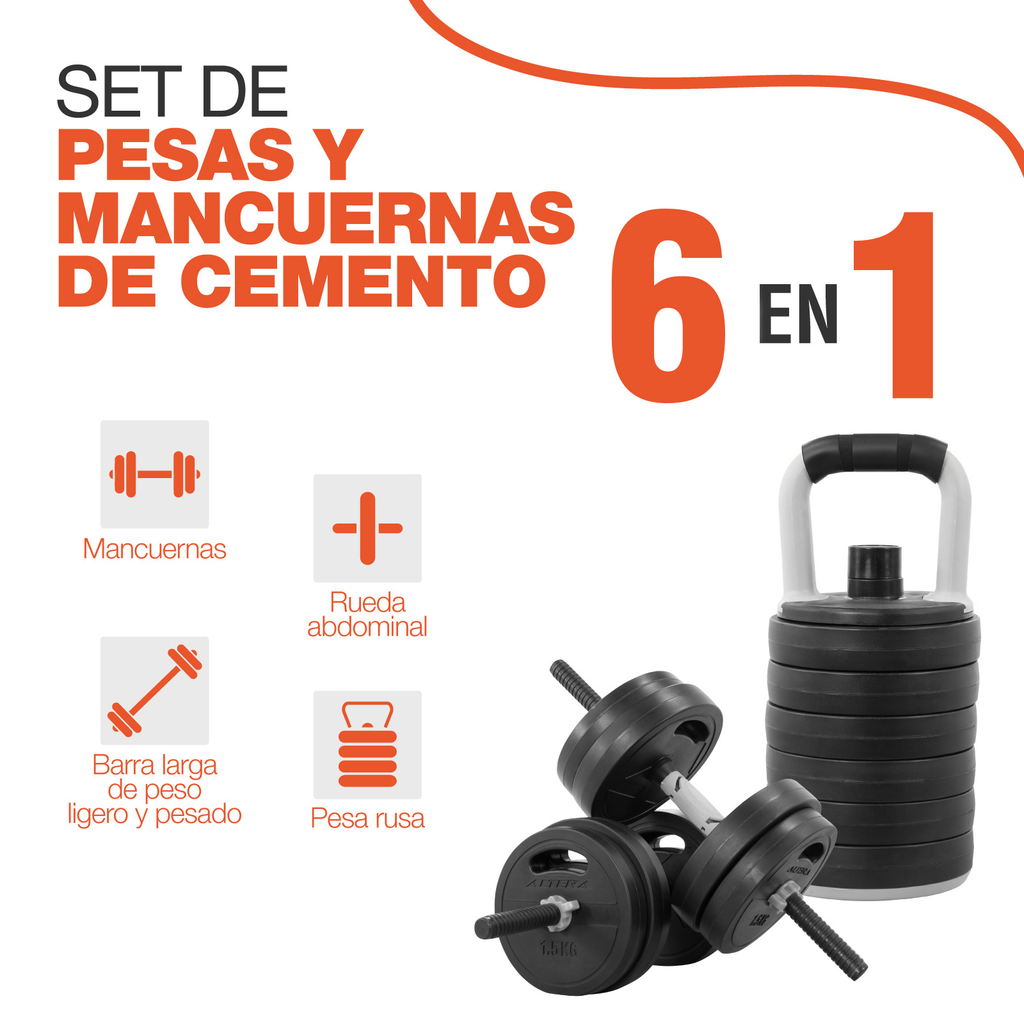 Set De Mancuernas Ajustables 15kg Altera Pesas Gym Ejercicio