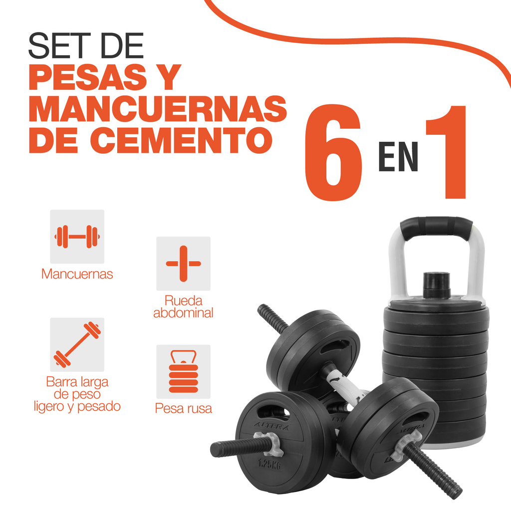 Mancuernas Ajustables Set 10 Kg Altera Para Ejercicio Gym