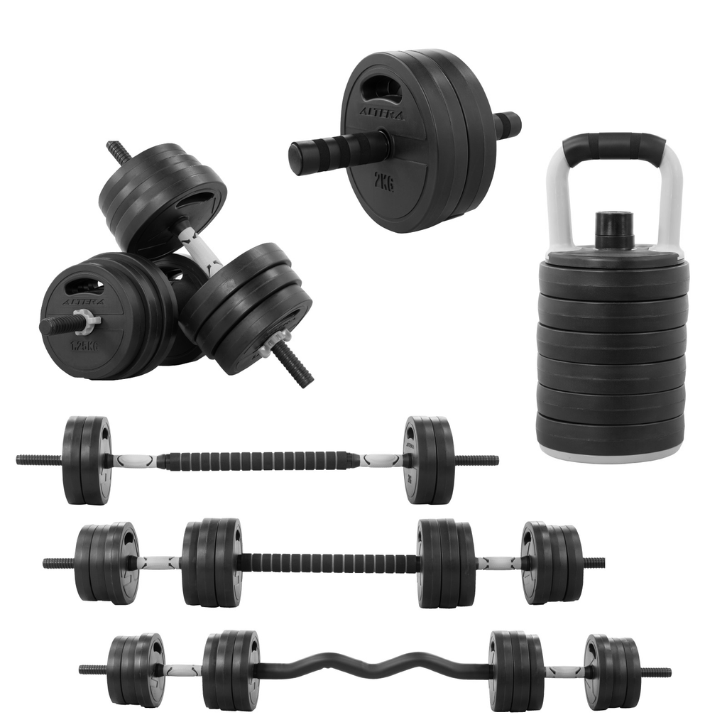 Set De Mancuernas 20 Kg Altera Ajustables Ejercicio Barra Z