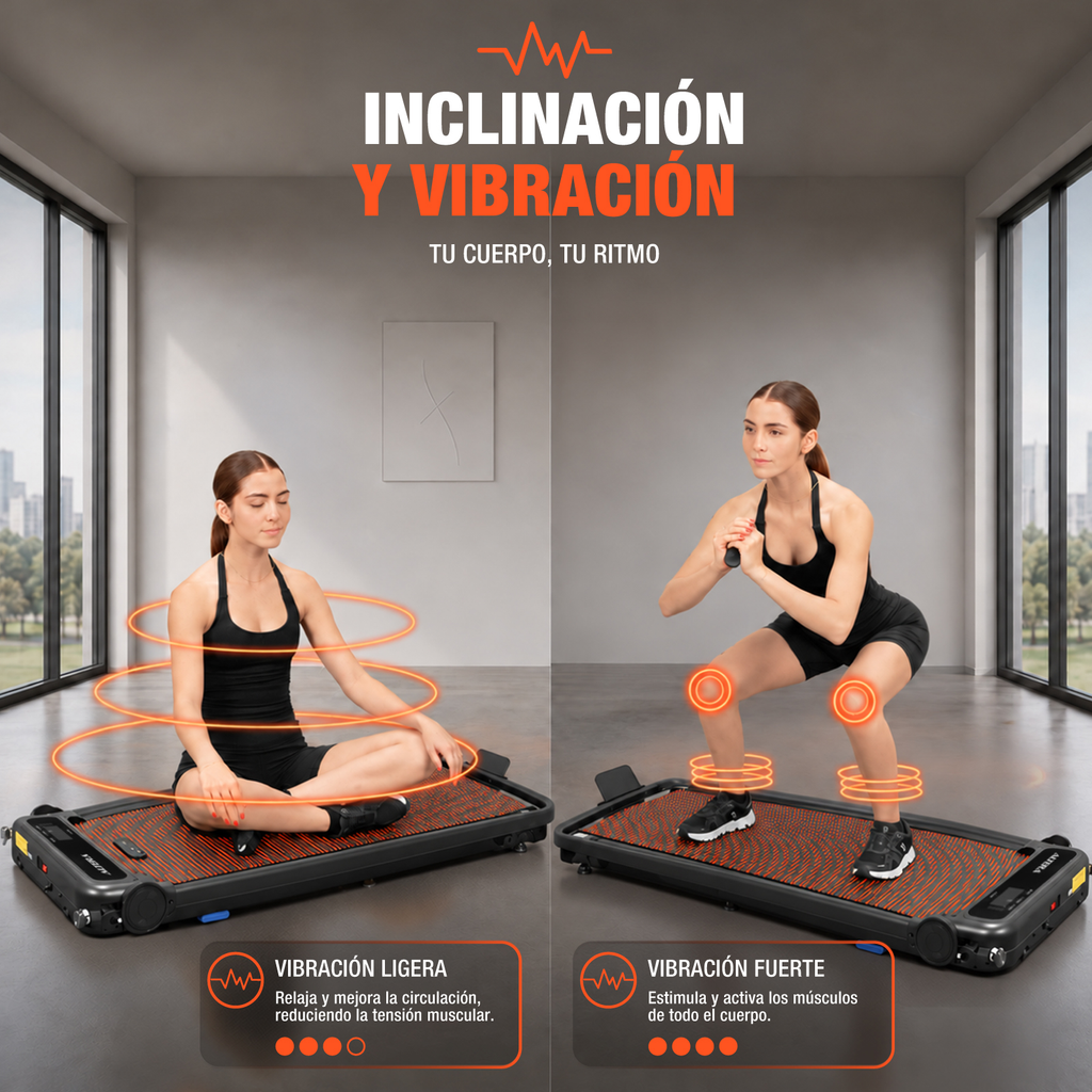 Caminadora Electrica Plegable Vibracion Inclinacion Altera