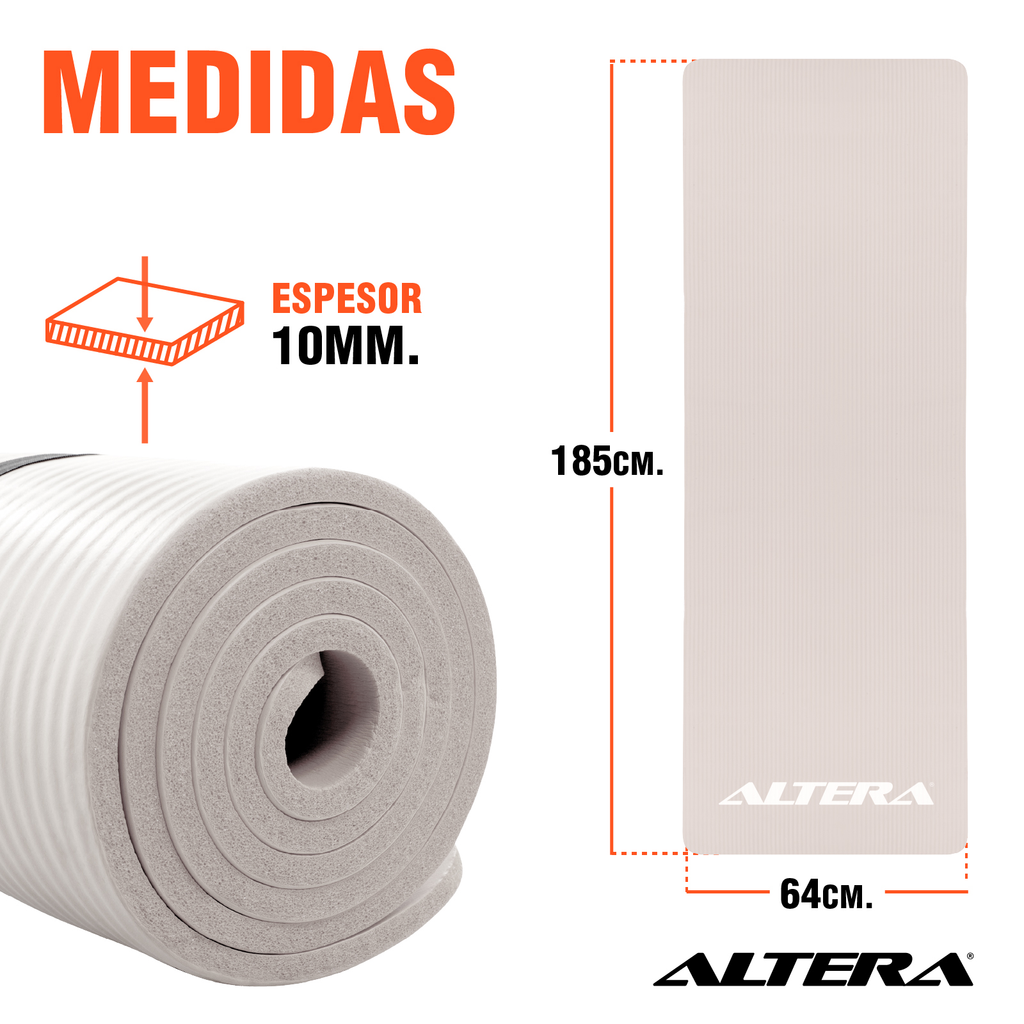 Tapete Ejercicio Altera Yoga Mat 10mm Grueso Pilates