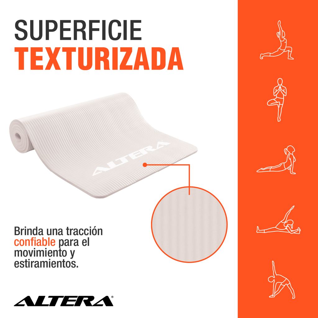 Tapete Ejercicio Altera Yoga Mat 10mm Grueso Pilates