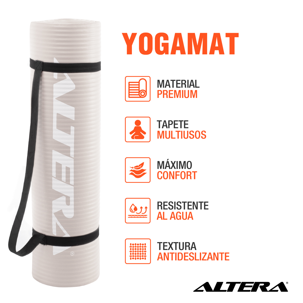 Tapete Ejercicio Altera Yoga Mat 10mm Grueso Pilates