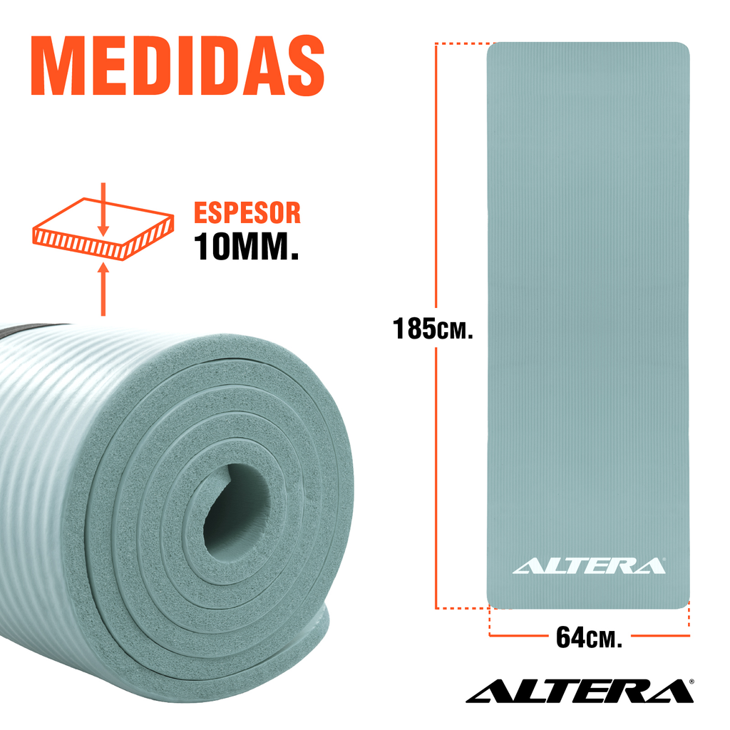 Tapete Ejercicio Altera Yoga Mat 10mm Grueso Pilates