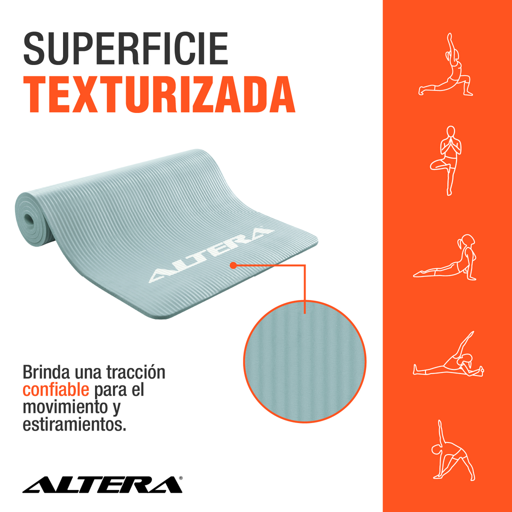 Tapete Ejercicio Altera Yoga Mat 10mm Grueso Pilates