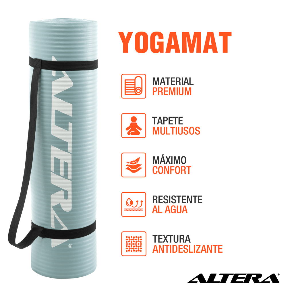 Tapete Ejercicio Altera Yoga Mat 10mm Grueso Pilates