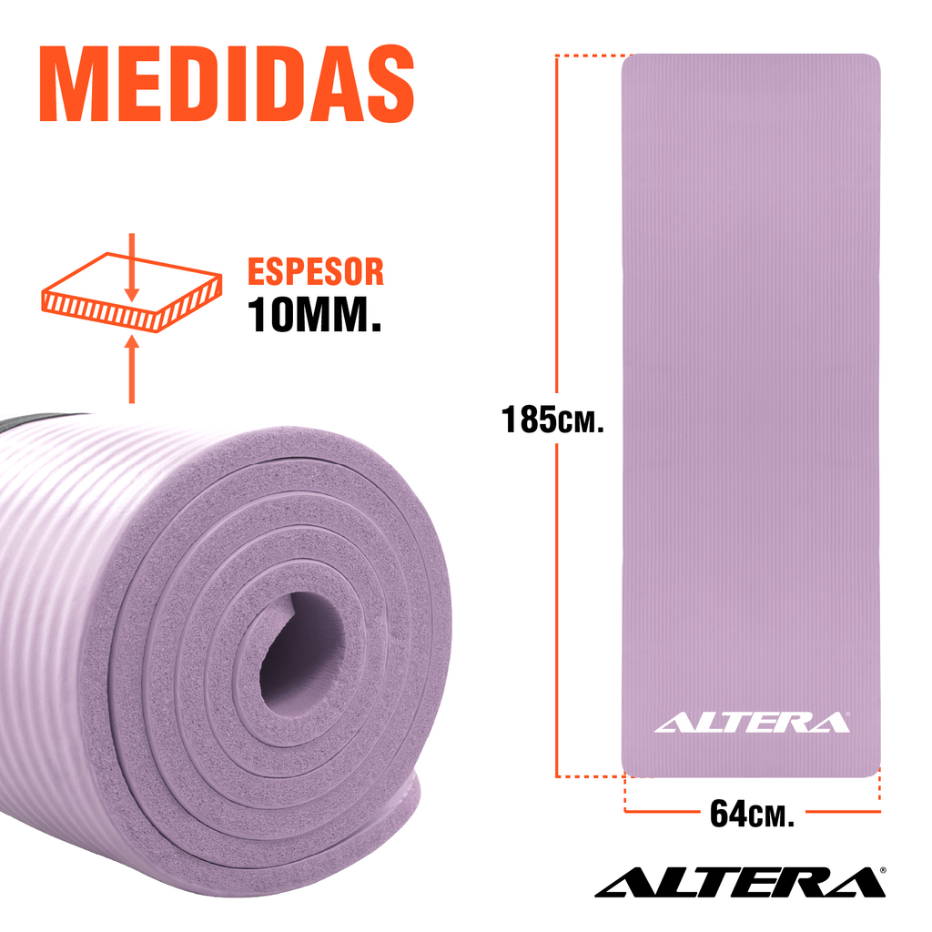 Tapete Ejercicio Altera Yoga Mat 10mm Grueso Pilates