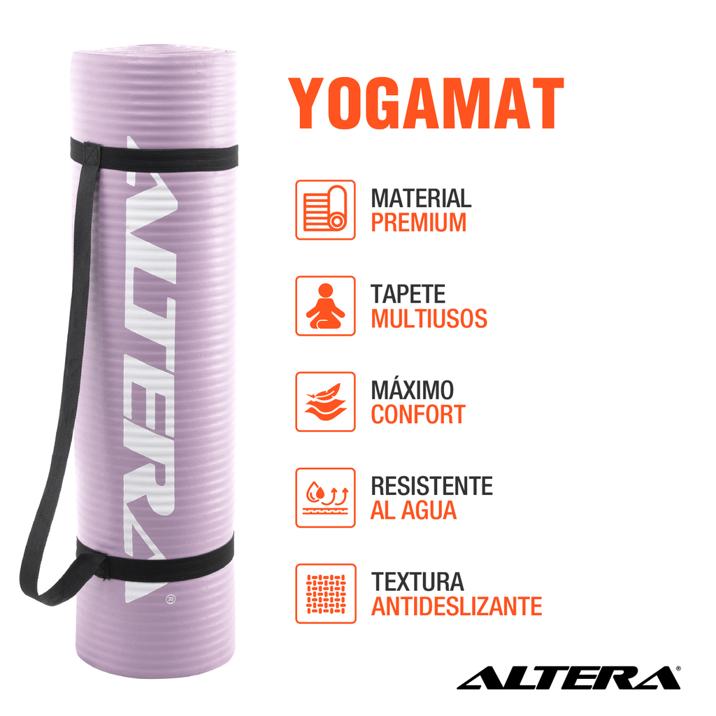 Tapete Ejercicio Altera Yoga Mat 10mm Grueso Pilates