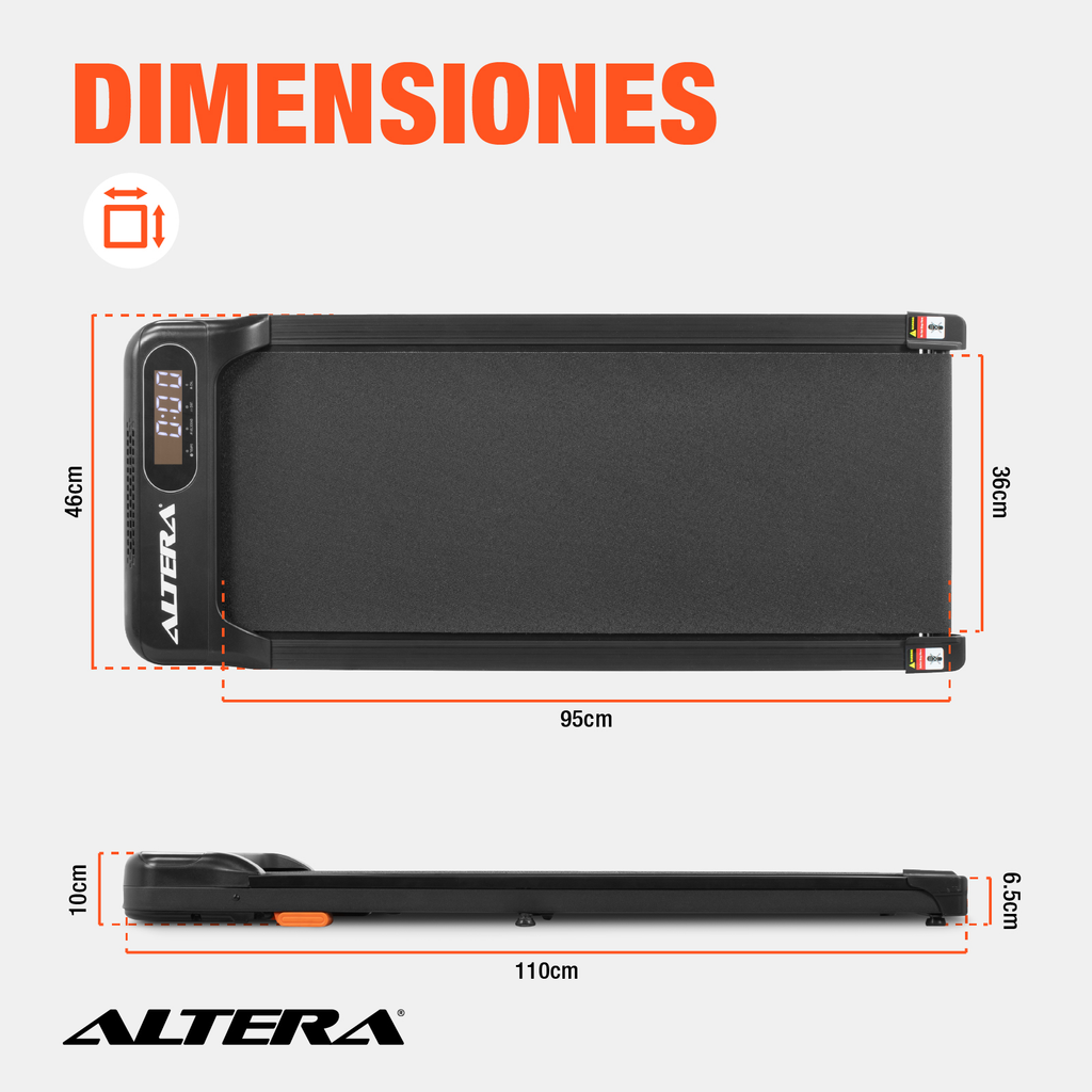 Caminadora Electrica Altera Walking Pad Portatil Elevacion
