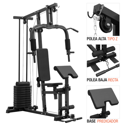 Gym Multifuncional Altera Brazo Pierna Pecho Peso Incluido