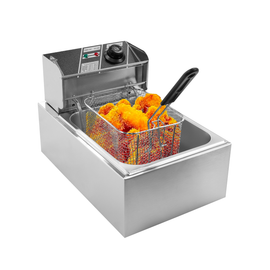 Freidora Electrica De Aceite 6l Acero Inoxidable Profesional