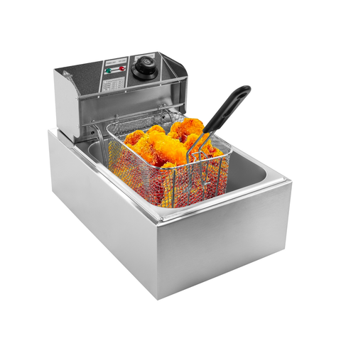 Freidora Electrica De Aceite 6l Acero Inoxidable Profesional