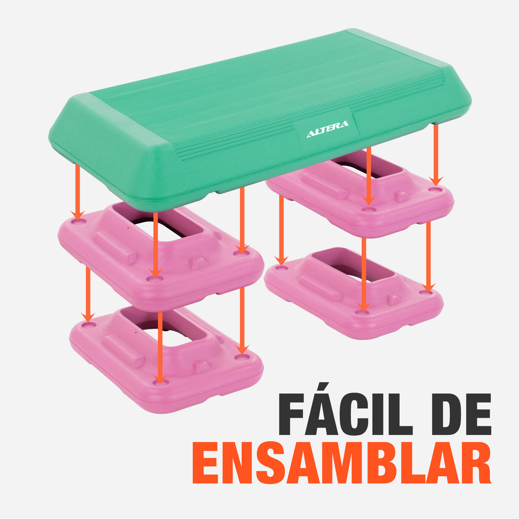 Step Banco Para Ejercicio Altera Fitness Aerobics 3 Alturas