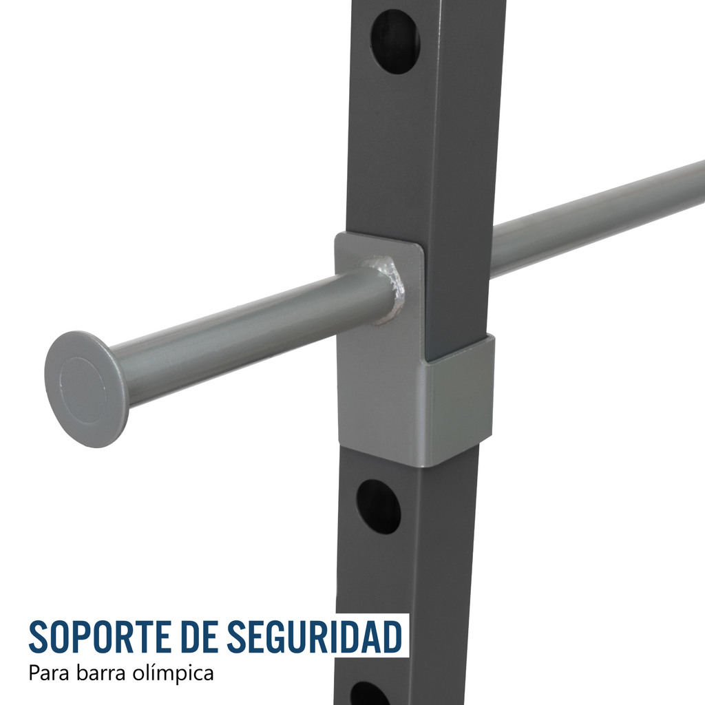 Squat Rack Tipo Jaula Sentadillas Dominadas Fondos Olimpica