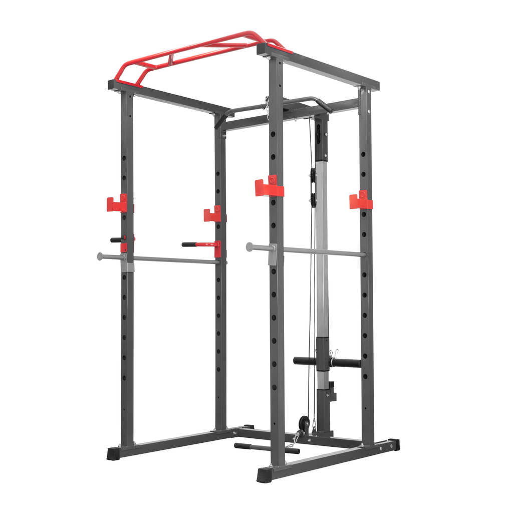 Squat Rack Tipo Jaula Sentadillas Dominadas Fondos Olimpica