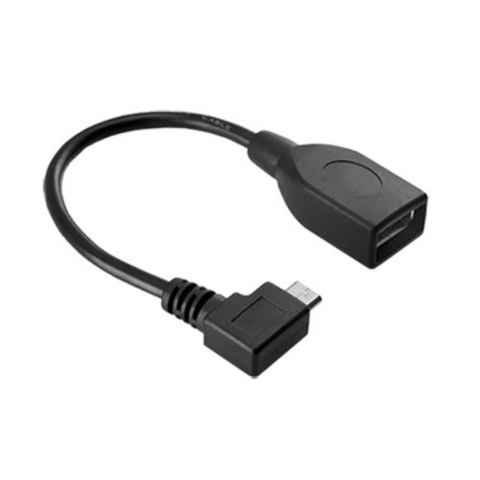 Cable Usb V2.0 Otg, Micro B 90º A Tipo A Hembra