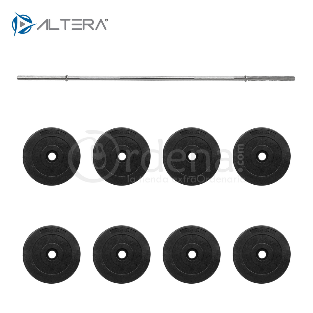 Altera BM-002 Banco Multipocisiones para Ejercicio Kit con Discos