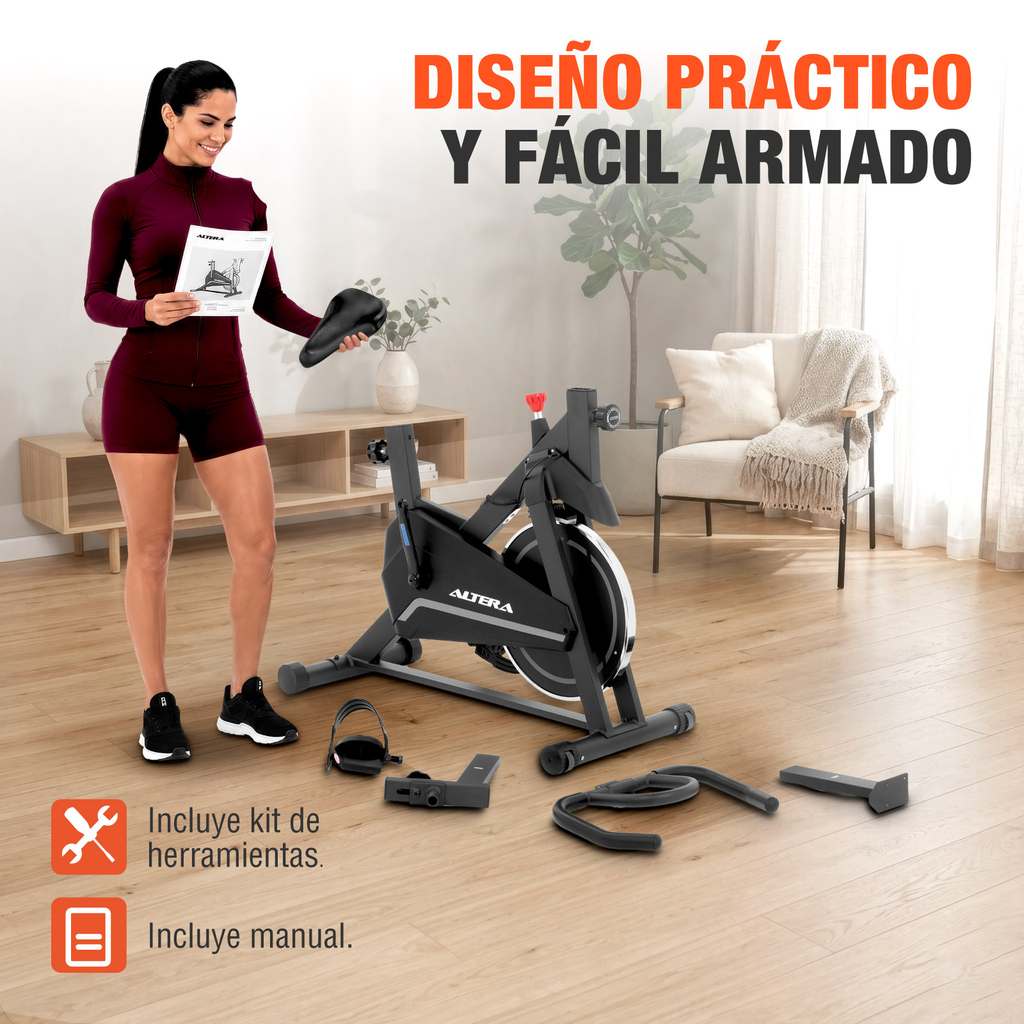 Bicicleta Spinning Estatica Altera Bici Fija Ejercicio 6 Kg