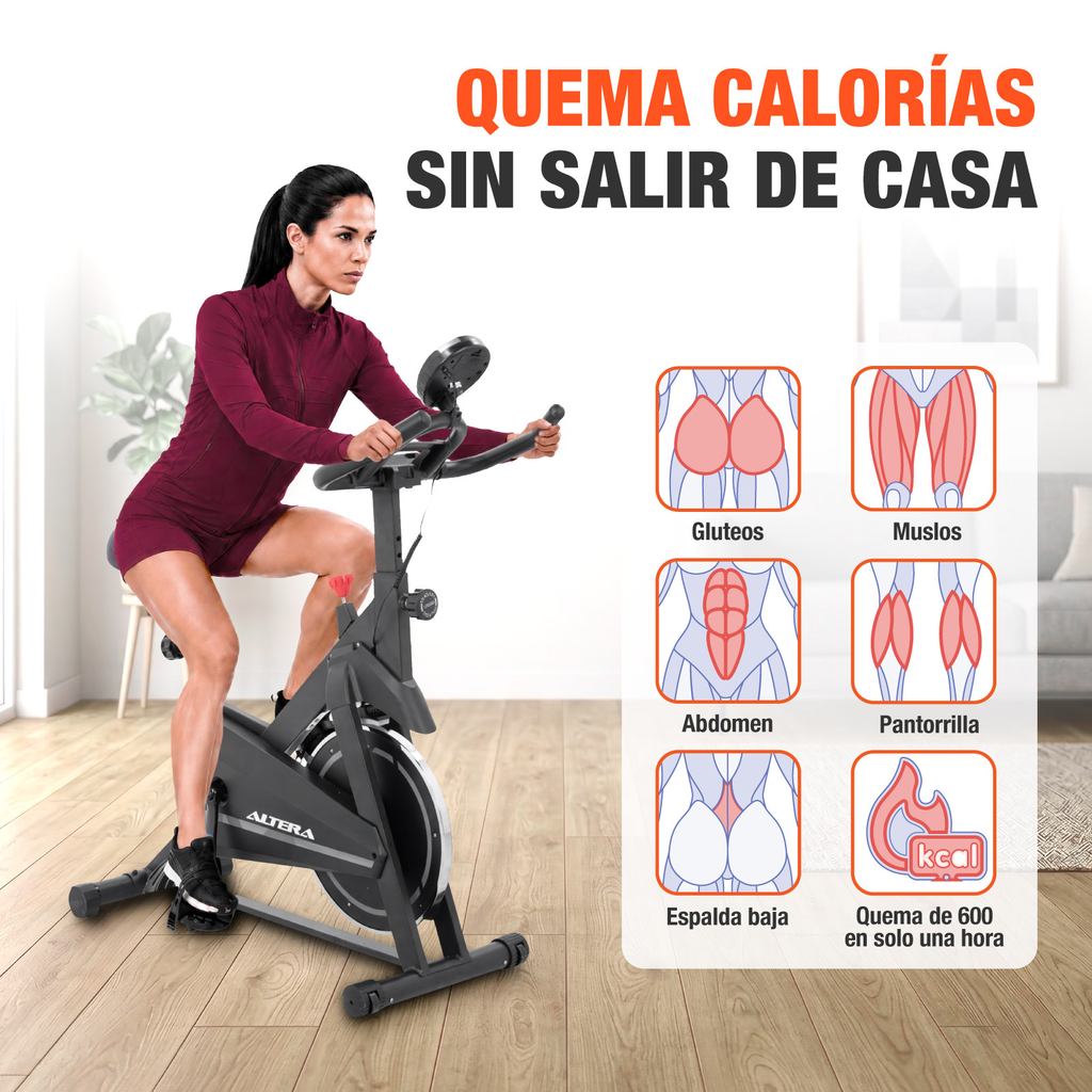 Bicicleta Spinning Estatica Altera Bici Fija Ejercicio 6 Kg