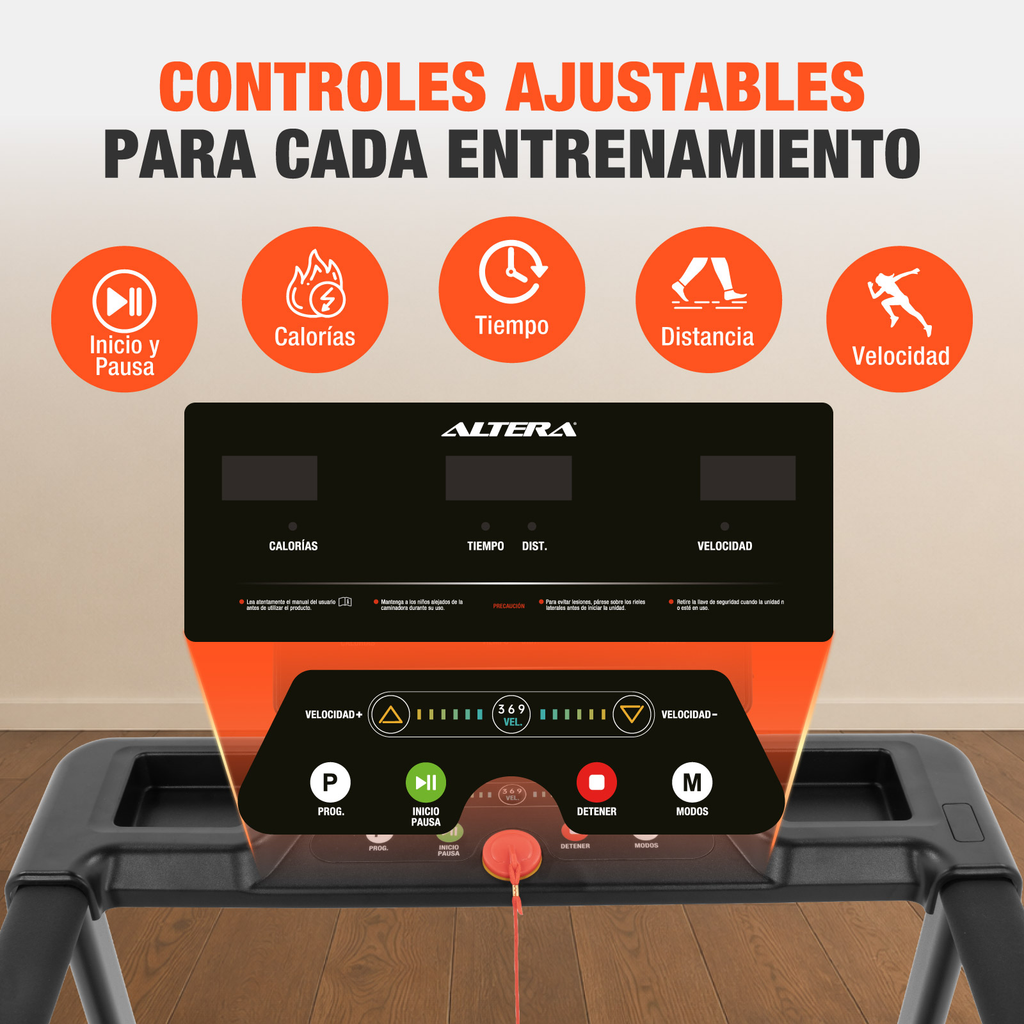 Caminadora Electrica Altera Bluetooth App 10 Km Inclinacion