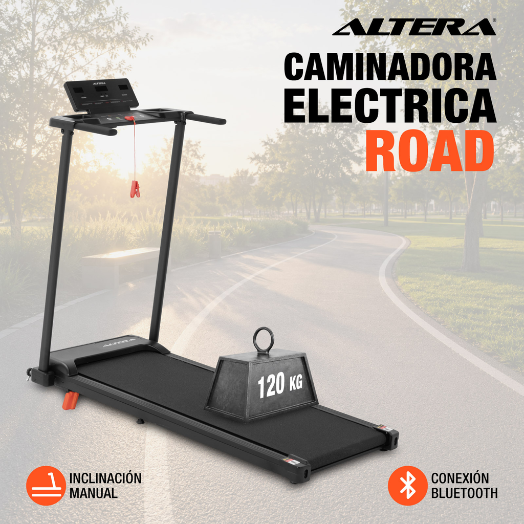 Caminadora Electrica Altera Bluetooth App 10 Km Inclinacion
