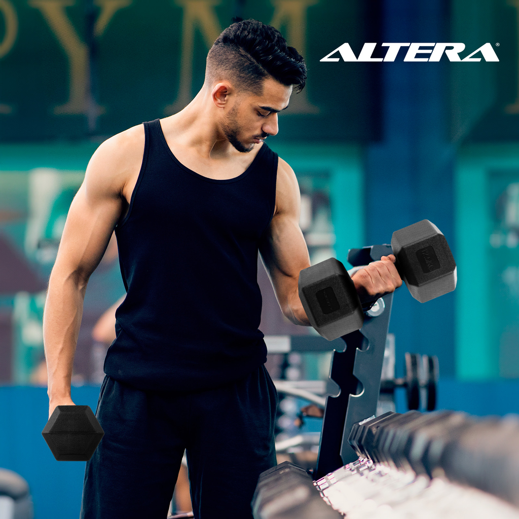 Mancuernas Pesas Hexagonales 12.5kg Altera Entrenamiento 2pz