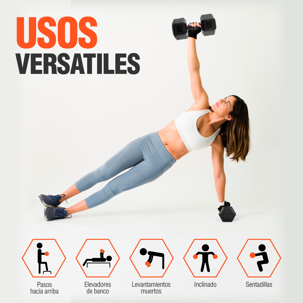 Mancuernas Pesas Hexagonales 12.5kg Altera Entrenamiento 2pz